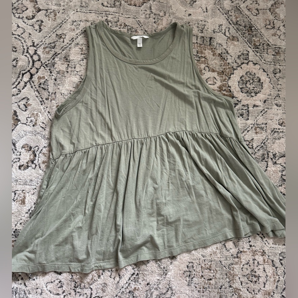 Flowy Olive Green H&M Sleeveless Dress